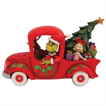 Grinch and friends in red truck H:15 cm.